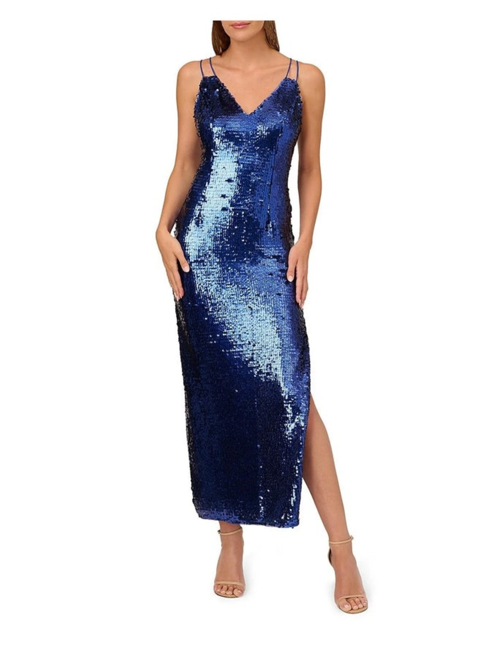 Liv Foster Size 4 NWT Royal Blue Sequin Maxi Gown Formal Dress Cocktail GALA MOB